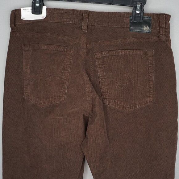 New AG Angeline Corduroy Mid Rise Flare Jeans in Sulfur Bitter Chocolate sz 33 - Picture 10 of 16